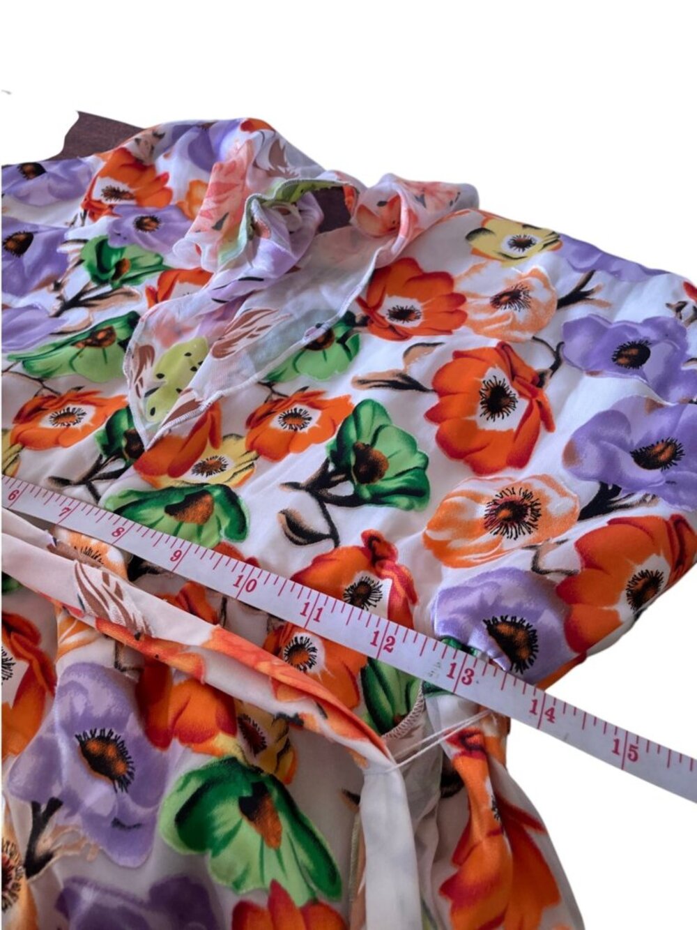 Alice + Olivia Evelia Floral Tie Waist Silk Blend Floral Dress SZ 8 Wedding - Picture 16 of 16